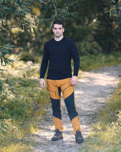 Munkásnadrág Outdoor, 4 irányú sztreccs, Mustár színű, XL