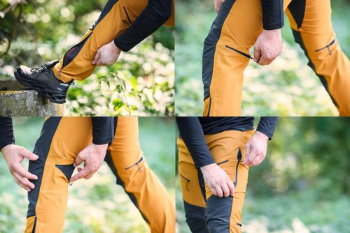 Munkásnadrág Outdoor, 4 irányú sztreccs, Mustár színű, XL