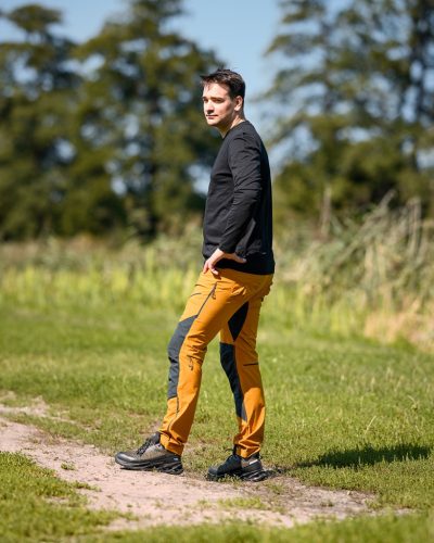 Munkásnadrág Outdoor, 4 irányú sztreccs, Mustár színű, XXXL