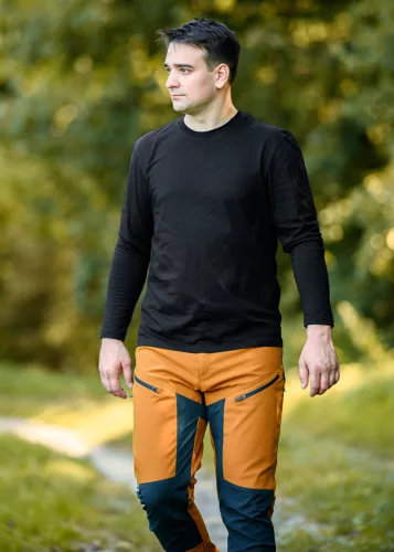 Munkásnadrág Outdoor, 4 irányú sztreccs anyag, 210g/m2, Mustársárga-szürke, L