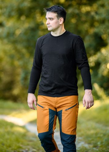 Munkásnadrág Outdoor, 4 irányú sztreccs anyag, 210g/m2, Mustársárga-szürke, XXL