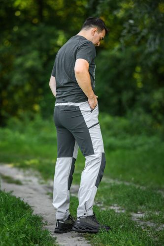 Munkásnadrág Outdoor, 4 irányú sztreccs anyag, 150g/m2, világos-sötét szürke, XXL