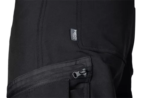 Munkásnadrág Mix&Match, 4 irányú sztreccs, 230g/m2, fekete-zöld, S