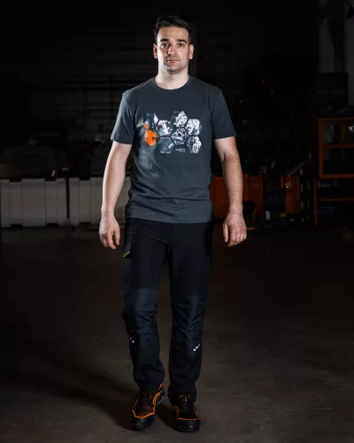 Munkásnadrág Mix&Match, 4 irányú sztreccs, 230g/m2, fekete-zöld, XS