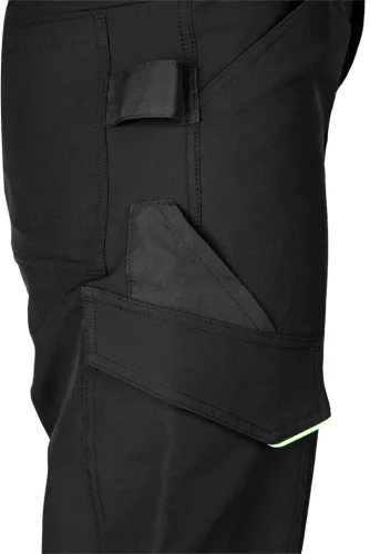 Munkásnadrág Mix&Match, 4 irányú sztreccs, 230g/m2, fekete-zöld, XXL