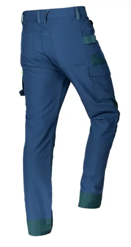 Munkásnadrág Mix&Match, 4 irányú sztreccs, 230g/m2, kék-zöld, S