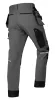 Munkásnadrág Mix&Match, 4 irányú sztreccs, 230g/m2, külső csavarzsebek, Cordura erősítés, szürke-fekete, S