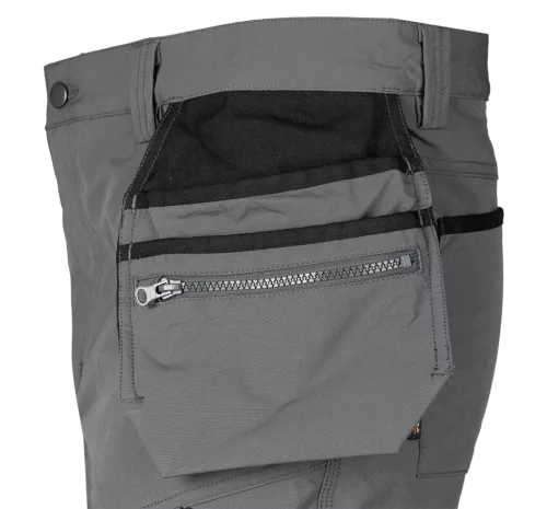 Munkásnadrág Mix&Match, 4 irányú sztreccs, 230g/m2, külső csavarzsebek, Cordura erősítés, szürke-fekete, S