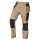 Munkásnadrág Mix&Match, 4 irányú sztreccs, 230g/m2, külső csavarzsebek, Cordura erősítés, bézs-fekete, XXXL