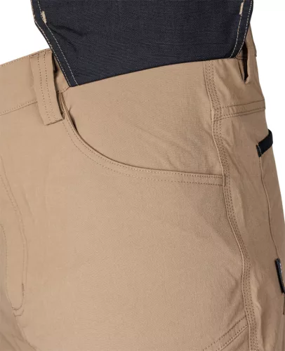 Munkásnadrág Mix&Match, 4 irányú sztreccs, 230g/m2, külső csavarzsebek, Cordura erősítés, bézs-fekete, XXXL