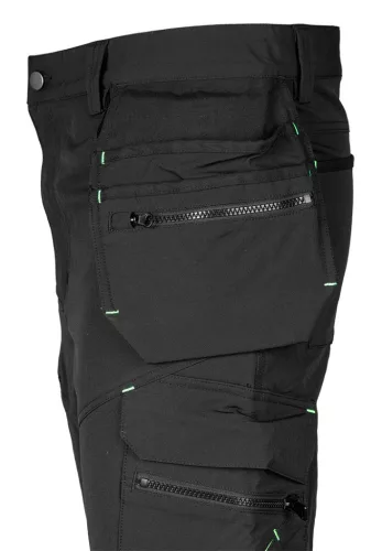 Munkásnadrág Mix&Match, 4 irányú sztreccs, 230g/m2, külső csavarzsebek, Cordura megerősítések, fekete, XXL
