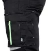 Munkásnadrág Mix&Match, 240g/m2, külső zsebek, profilozott térdbetét, fényvisszav. betétek, fek., XXL