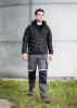 Munkásnadrág Mix&Match, 240g/m2, külső zsebek, profilozott térdbetét, fényvisszav. betétek, szürke-fek., L