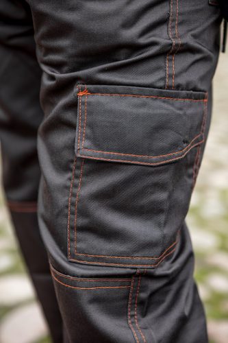 Munkásnadrág, Basic, L/54, 35% pamut, 65% polyester, 245 g/m2, többfunkciós zsebek, térdprotektor zseb, LD