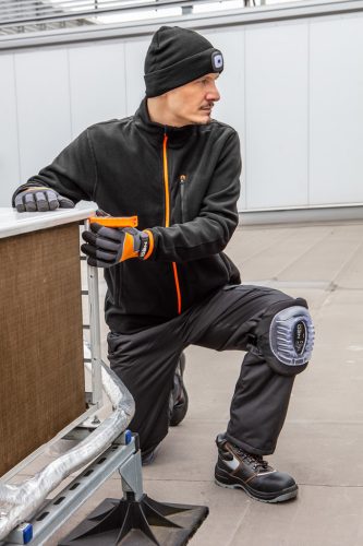 Polár munkavédelmi kabát, fekete, M/50