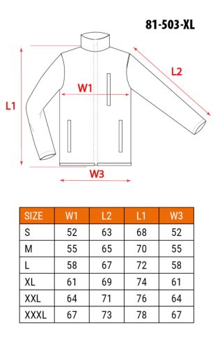 Polár munkavédelmi kabát, sötétszürke, XL