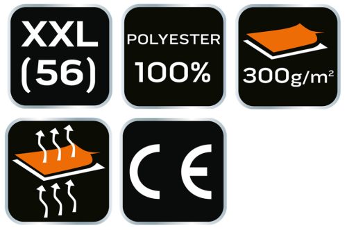 Polár munkavédelmi kabát, sötétszürke, XXL