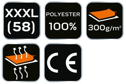 Polár munkavédelmi kabát, sötétszürke, XXXL