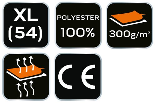 Polár munkavédelmi kabát, zöld, XL