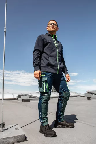 Munkavédelmi kabát, kapucnival Premium, kétrétegű, 67% pamut + 33% poliészter, XXXL