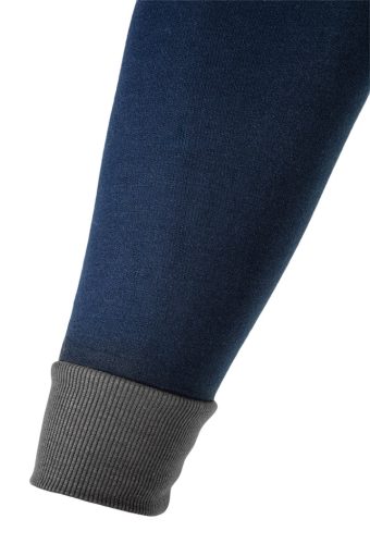 Munkavédelmi pulóver kapucnival Comfort, sötétkék, 60% poliészter 40% műselyem, L 