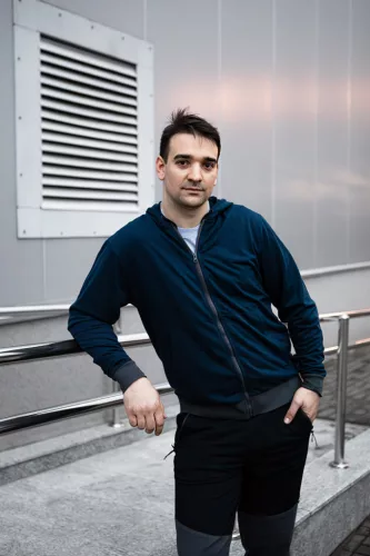 Munkavédelmi pulóver kapucnival Comfort, sötétkék, 60% poliészter 40% műselyem, M