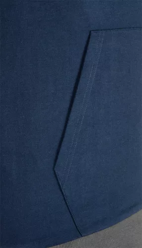 Munkavédelmi pulóver kapucnival Comfort, sötétkék, 60% poliészter 40% műselyem, S