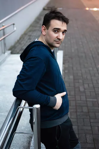 Munkavédelmi pulóver kapucnival Comfort, sötétkék, 60% poliészter 40% műselyem, XL 