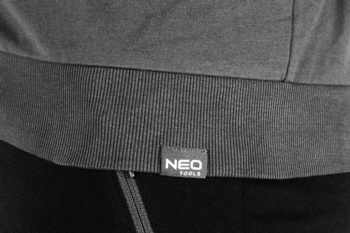 Munkavédelmi pulóver kapucnival Comfort, szürke, 57% pamut, 39% poliészter, L