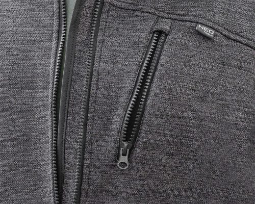 Munkavédelmi pulóver, Outdoor, cippzáras, szürke, M