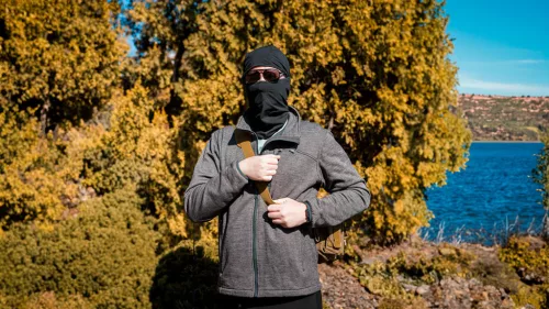 Munkavédelmi pulóver, Outdoor, cippzáras, szürke, XL