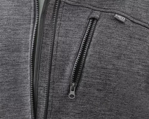 Munkavédelmi pulóver, Outdoor, cippzáras, szürke, XXXL