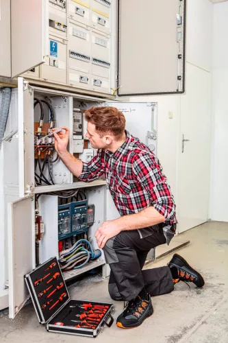 Flanel munkaing, piros-fekete-fehér, 100% pamut, L