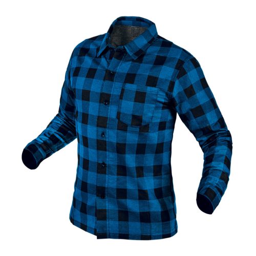 Flanel munkaing, tengerészkék-fekete, 100% pamut, XL