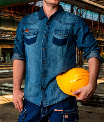 Farmer munkaing, Denim, 100% pamut, S