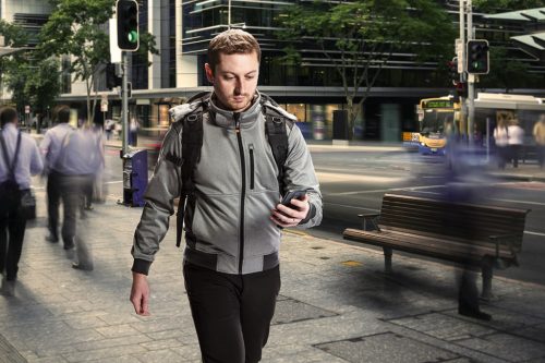 Softshell munkavédelmi kabát, Levehető kapucnival, L