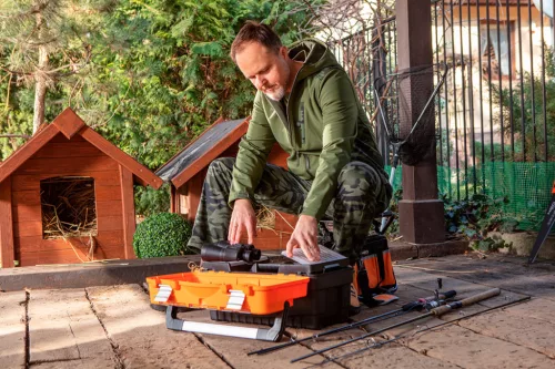 Terepmintás softshell munkavédelmi kabát, víz- és szélálló, kapucni, CAMO, vízáll: 5000mm, XXL