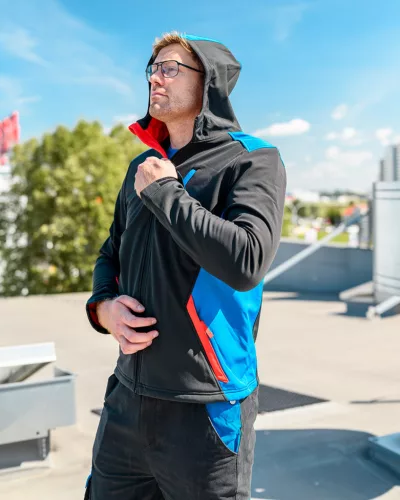 Softshell munkavédelmi kabát, víz- és szélálló, HD+, vízállóság:5000mm, lélegző:3000g/m2/24h, M