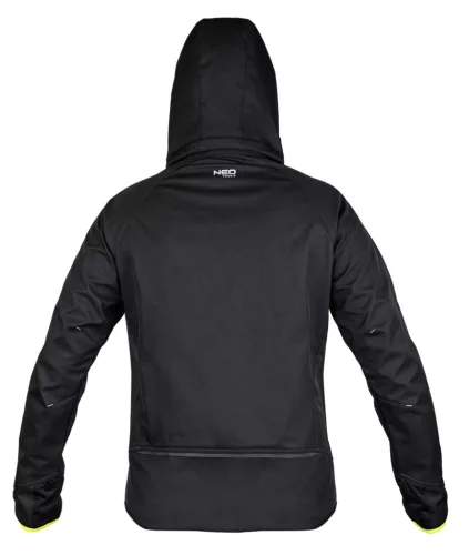 Softshell munkavédelmi kabát, fekete-sárga, S