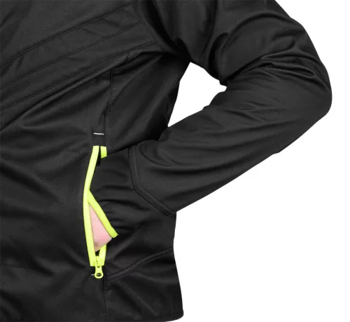 Softshell munkavédelmi kabát, fekete-sárga, S