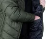 Téli munkavédelmi kabát, Mix&Match, steppelt-szigetelt anyag, könnyű, zöld-fekete, S