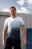 Munkavédelmi póló, kék árnyékmintás, Denim, 100% pamut, 180g/m2, XL