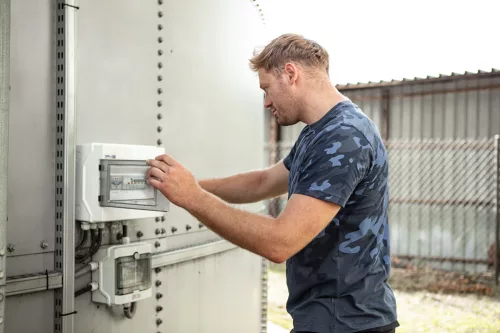 Munkavédelmi póló, CAMO Navy, tengerészkék, terepmintás, 100% pamut, M