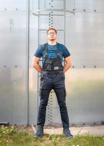 Munkavédelmi póló, CAMO Navy, tengerészkék, terepmintás, 100% pamut, XXL