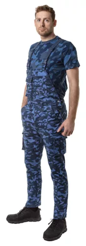 Munkavédelmi póló, CAMO Navy, tengerészkék, terepmintás, 100% pamut, XXL