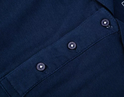 Munkavédelmi póló, galléros, kék, Denim, 100% pamut, 200g/m2, XL