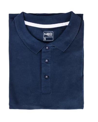Munkavédelmi póló, galléros, kék, Denim, 100% pamut, 200g/m2, XXL