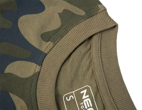 Munkavédelmi póló, CAMO, terepmintás, olíva, 100% pamut, 180g/m2, L