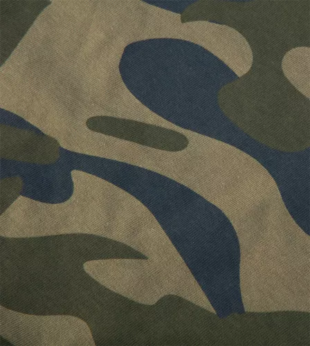Munkavédelmi póló, CAMO, terepmintás, olíva, 100% pamut, 180g/m2, L