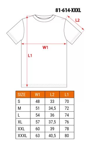 Munkavédelmi póló, prémium, lélegző hálós panel, 92% poliészter + 8% spandex, 220 g/m2, XXXL
